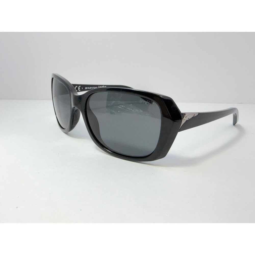 Smith FACET Black 1ES Sunglasses Women's Black 56mm Polarized TLT Optics